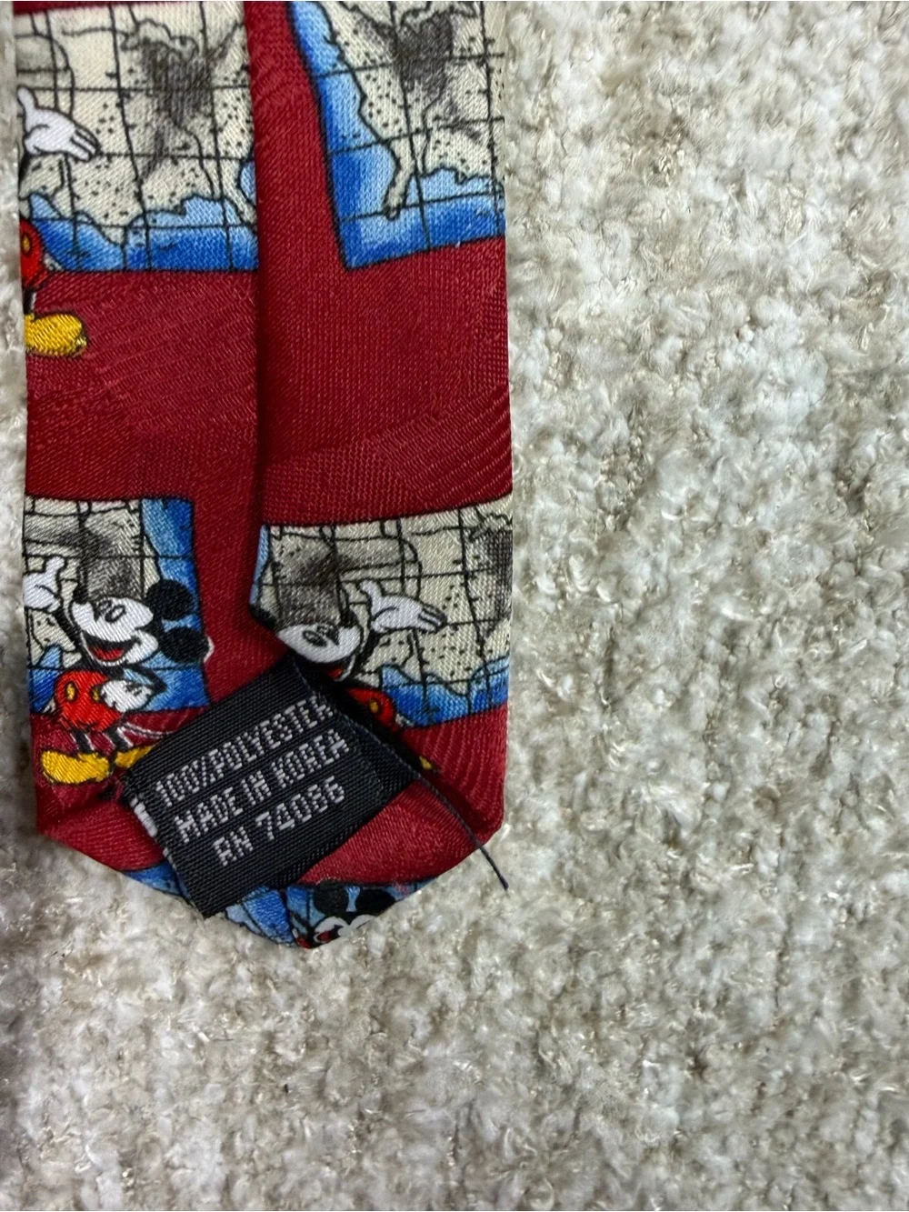 Men’s Mickey Mouse red Tie